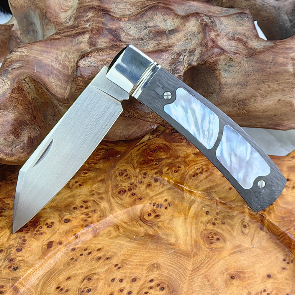 Folder in CPM-20CV with Carbon Fiber&Mother of Pearl
