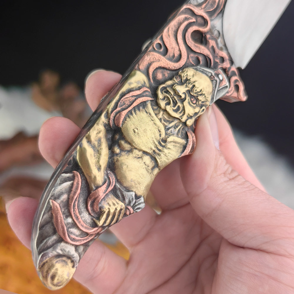 Dharma Protector Hand-Engraved Fixed Blade Knife