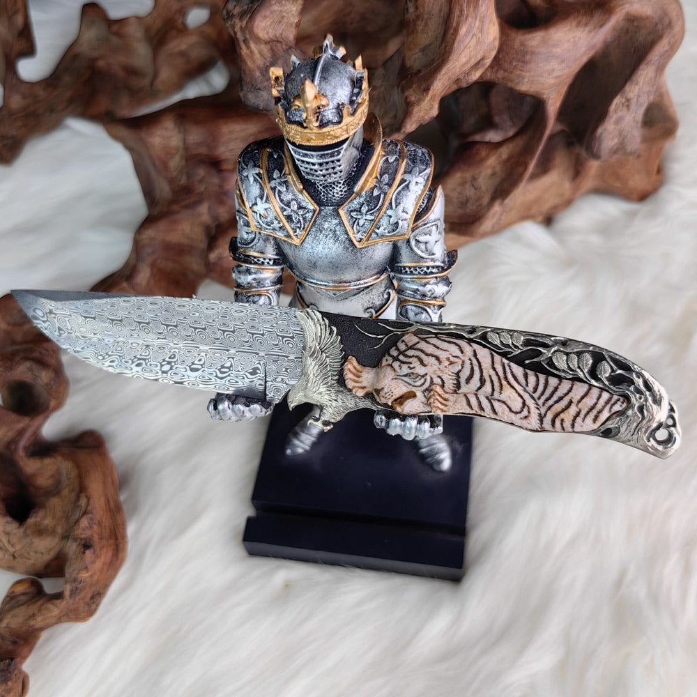 Tigerhawk Hand-engraved Fixed Blade Knife