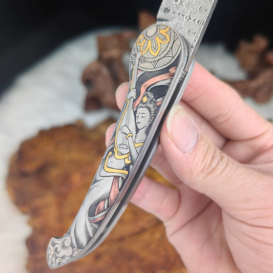 Celestial Hand-engraved Pocket Knife Ⅱ