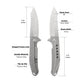 Flipper Knife TC4 Titanium,Frame Lock(3.54" D2)