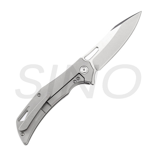 Titanium Flipper Knife Frame Lock(3.5" D2)